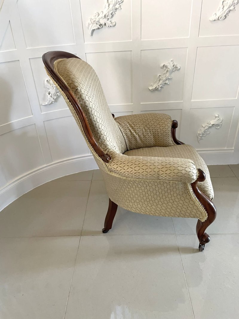 Quality Antique Victorian Mahogany Armchair - Image 3